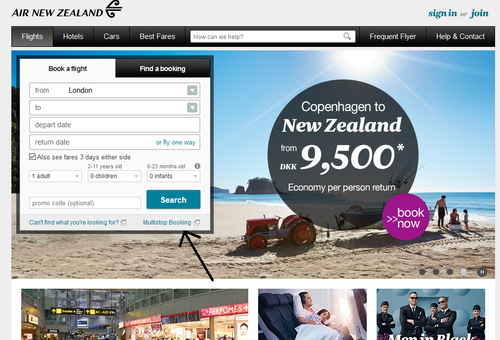New-Zeland-Air-Booking
